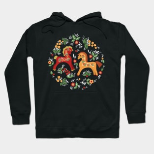 Folk horses pattern Hoodie